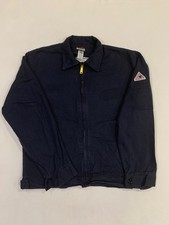 Bulwark Jackets Flame Resistant FR Navy Blue Industrial Work Uniform Size M B02