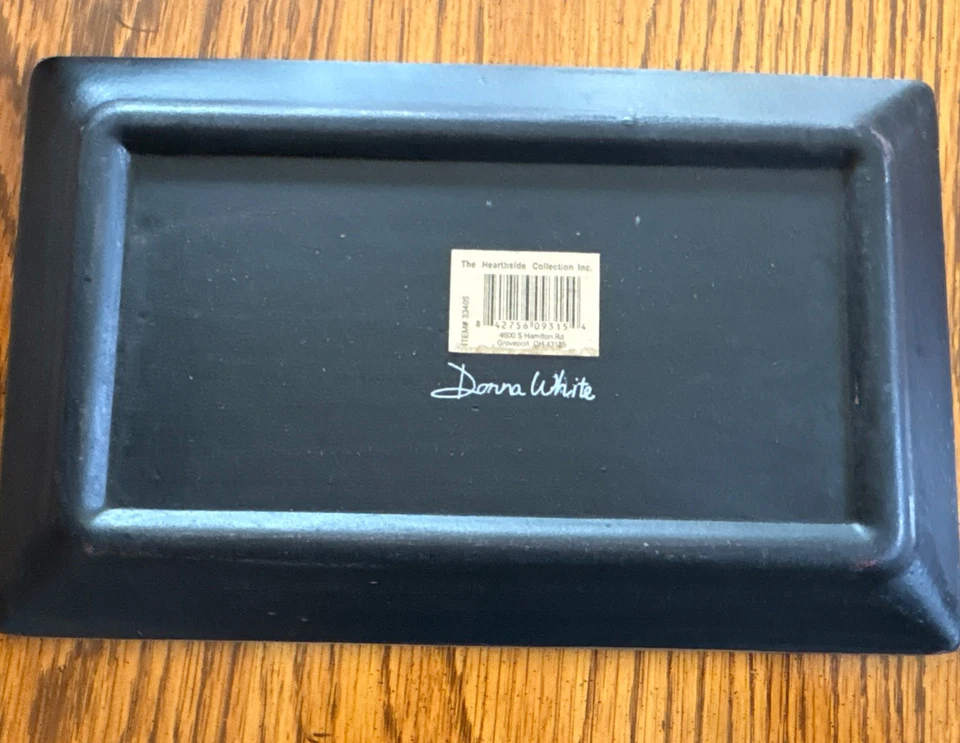 Donna White 10-1/4”Rectangle Tray Camp Out Camping In The Forest Made Of Resin - Image 3 of 4