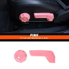 Pink Inner Seat Adjust Switch Cover Trim Bezel For Jeep Wrangler JL JT 2018-2023
