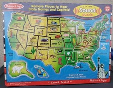 Melissa Doug - U.S.A. Map Sound Puzzle - BRAND NEW