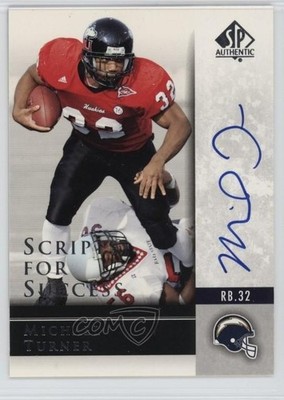 2004 SP Authentic Scripts for Success Michael Turner #SS-MT Rookie Auto RC 03j5