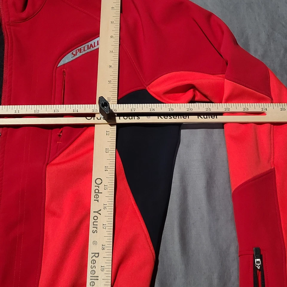 Specialized Cycling Jacket Medium Windproof Thermal Reflective Zip Pockets - Image 3 of 4