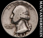 1941 Silver Washington Quarter-Scarce Better Date No Reserve #i3076