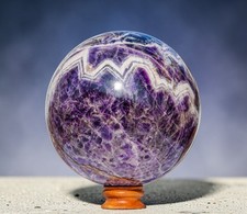 240 mm Blau Chevron Amethyst Kristall Stein Kugel Chakra Ausgleich Wohndeko
