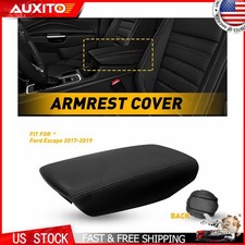 Front Center Console Lid Armrest Cover For Ford Escape 2017 2018 2019 Black