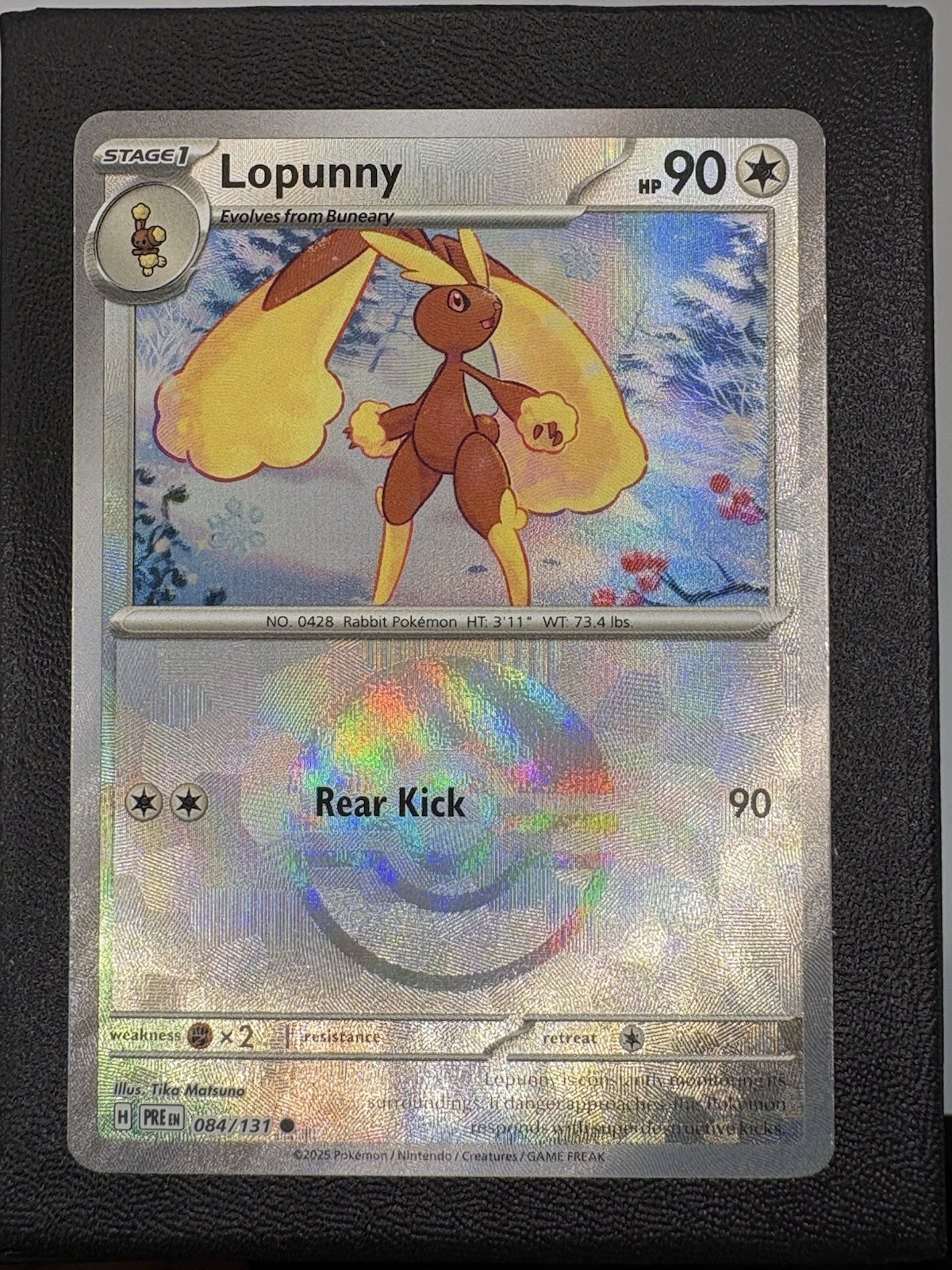 Lopunny PRE 084/131 Prismatic Evolutions Poke Ball Rare Holo Card Pokémon TCG NM