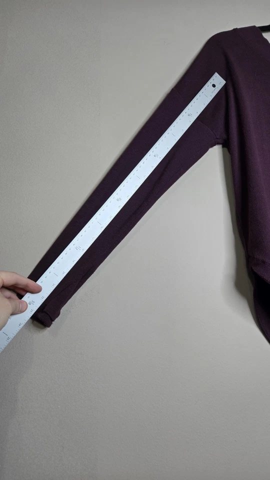 Blusa Suéter Top Mujer Athleta Manga Larga Ciruela Púrpura Talla Pequeña Pequeña Pequeña Foto 3 de 4
