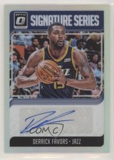 2018 Panini Donruss Optic Signature Series Holo Prizm Derrick Favors Auto 0o6v