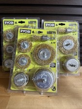 RYOBI A72601 6 Piece Wire Wheel Assortment Set Lot Of 3