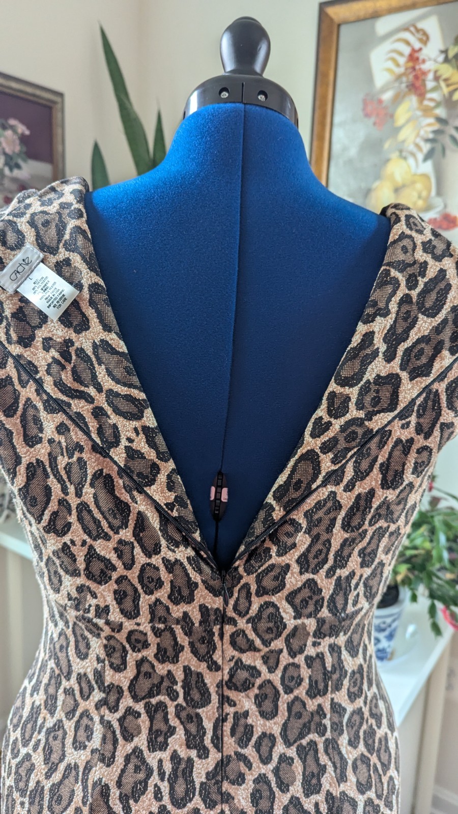 Cache Leopard Print Stretch Dress US Size L - image 6