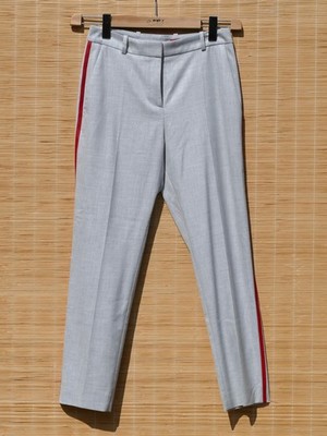 helle Damen Hose HUGO BOSS Chino Pants Bügelfalte roter Seitenstreifen Gr. 34