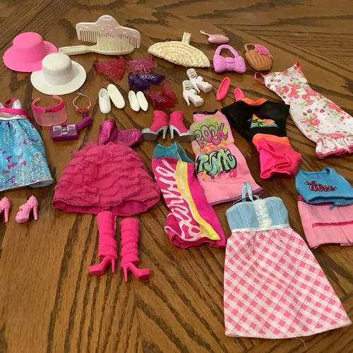 Vintage Barbie Clothes and Accessories Shoes, Purses, Hats, Dresses
