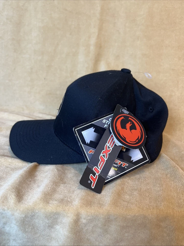 Gorra de béisbol Dragon Alliance de colección ajuste flexible negra nueva con etiquetas Foto 3 de 4