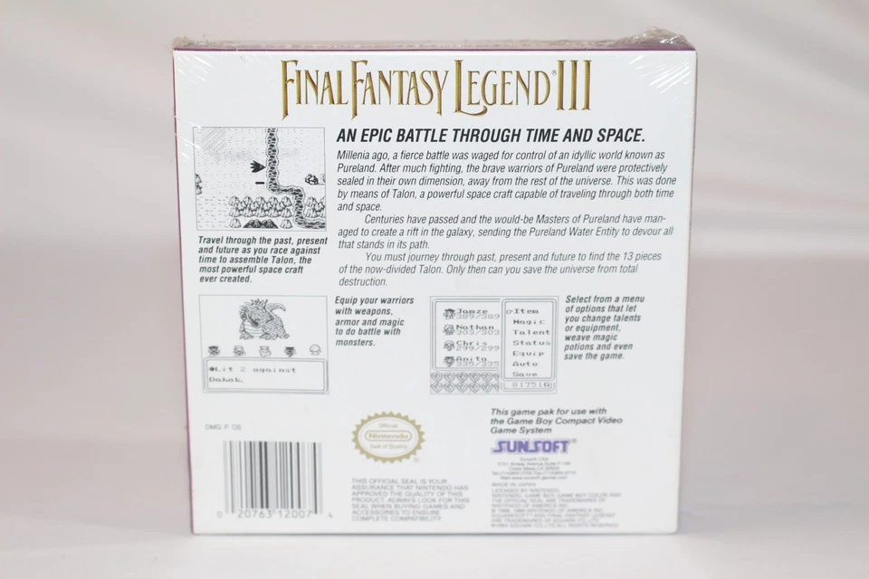 Final Fantasy Legend III Nintendo Game Boy BRAND NEW & SEALED! RARE! - Image 3 of 4