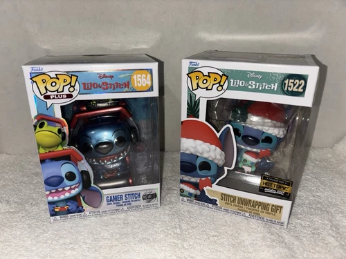 Lot Funko Pop Disney LILO Stitch Hot Topic 1522 1564 Metallic Gamer