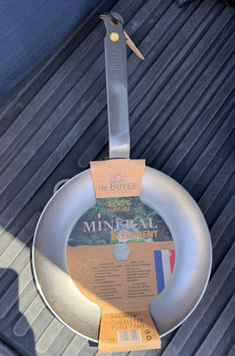 De Buyer MINERAL B Carbon Steel Fry Pan 9 1/2 24cm