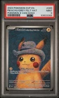 2023 POKEMON SVP BLACK STAR PROMO PIKACHU VAN GOGH GREY FELT HAT #085 PSA 9