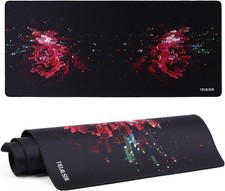 XXL Gaming Mouse Pad 35x16 Pixel Burst Stitched Edges Non-Slip New