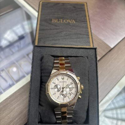 Bulova Prestige Chrono Dodecagon Two Tone Mens Watch 98B450