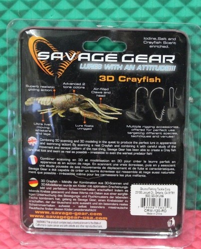 Savage Gear 3D Crayfish Floating Lure CRW-120 Series 5" CHOOSE YOUR COLOR! - Picture 2 of 13