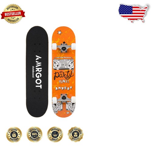 Skateboards for Beginners, 31-Inch Maple Deck - Ideal for Tricks & Smooth Rides