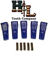 230CLAW FORGED in USA Bucket Teeth Kit + Flexpins® (5 Pack) by H&L Tooth Company