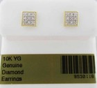 GENUINE DIAMOND STUD EARRINGS 10k GOLD  - FREE CERTIFICATE APPRAISAL -Screw Back — photo 1