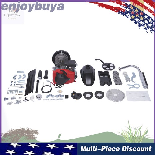 4 Stroke Bike Engine Motor Kit 49 CC Gas Petrol Motorized Bicycle Scooter Belt - Picture 2 of 23