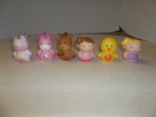 Lot of 6 Rashti  Rashti Finger Puppets Unicorns Princess Duck Horse