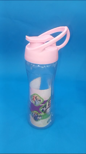 Transparente Trinkflasche Kunststoff Schule alle Altersgruppen fördern Kinder trinken Wasser 650 ML - Video 1 von 1