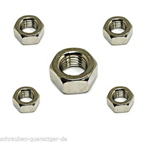 Sechskantmuttern 2,5 mm DIN 934 M 2,5  Edelstahl A2 100 Stk.  - Bild 1 von 1