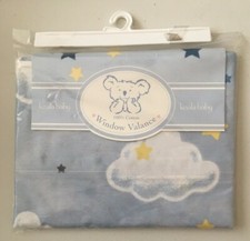 Koala Baby 100 cotton "Silver Lining" cloud stars window valance 36"x48"