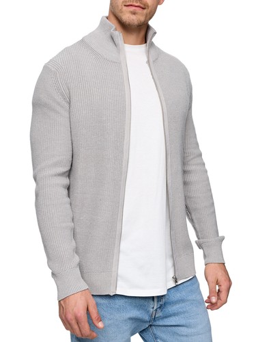 Indicode Herren Strickjacke Dodson-Pullover Zipper Stehkragen Grobstrick Pulli - Bild 21 von 31