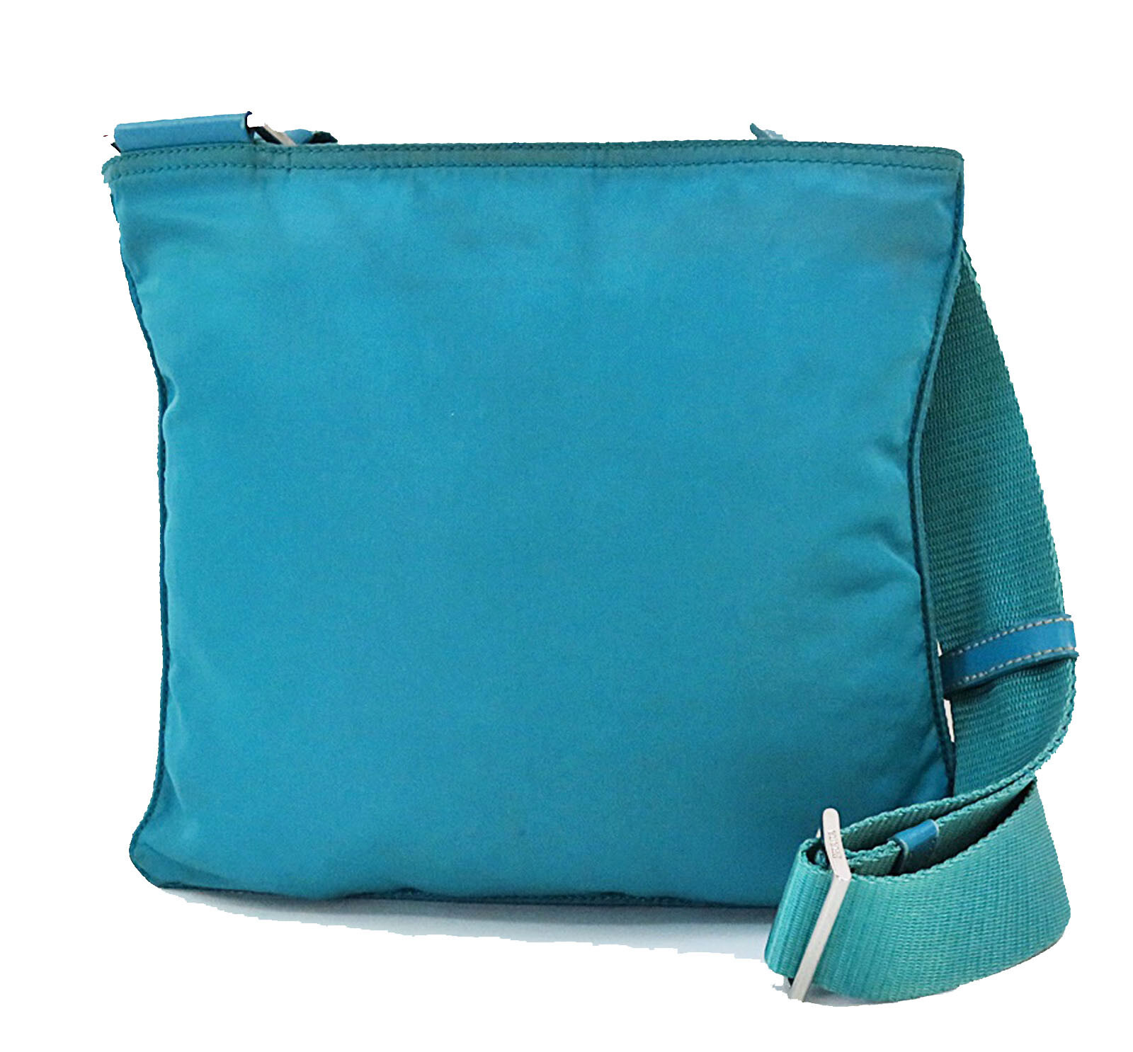 Authentic PRADA Turquoise Nylon Small Shoulder Cr… - image 3