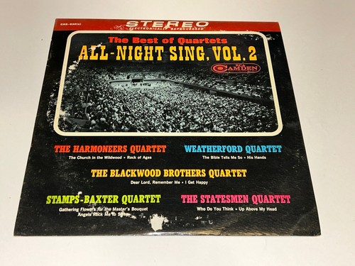 All-Night Sing Vol 2 The Best Of Quartets Southern Gospel Music Vinyl RCA Lp 66A - Picture 4 of 4