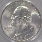 1939 Washington Silver Quarter Graded MS65 PCGS Certified #8245040 Sharp Strike