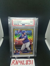 2018 Bowman Chrome Prospects Gold Shimmer Refractors BCP137 Pete Alonso PSA 9