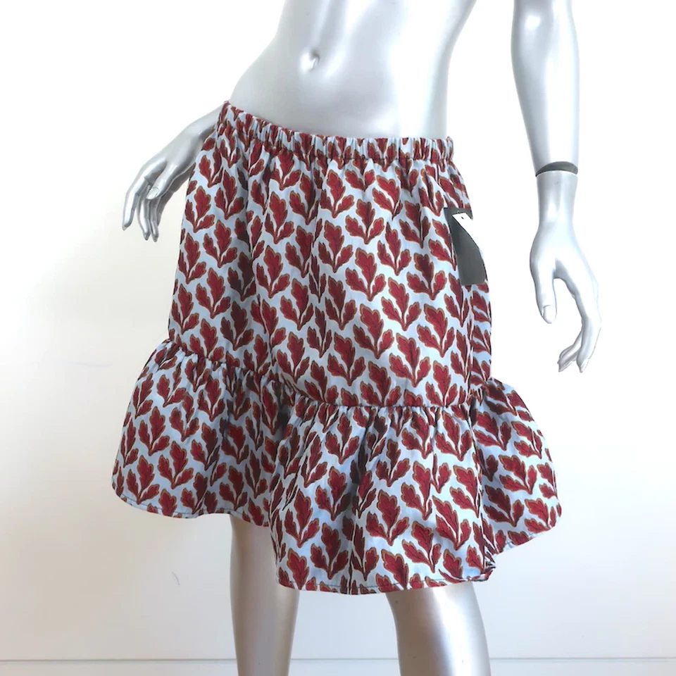 Philosophy di Lorenzo Serafini 荷叶边提花迷你裙蓝色 US 12 码全新 — 第 2/4 张图片