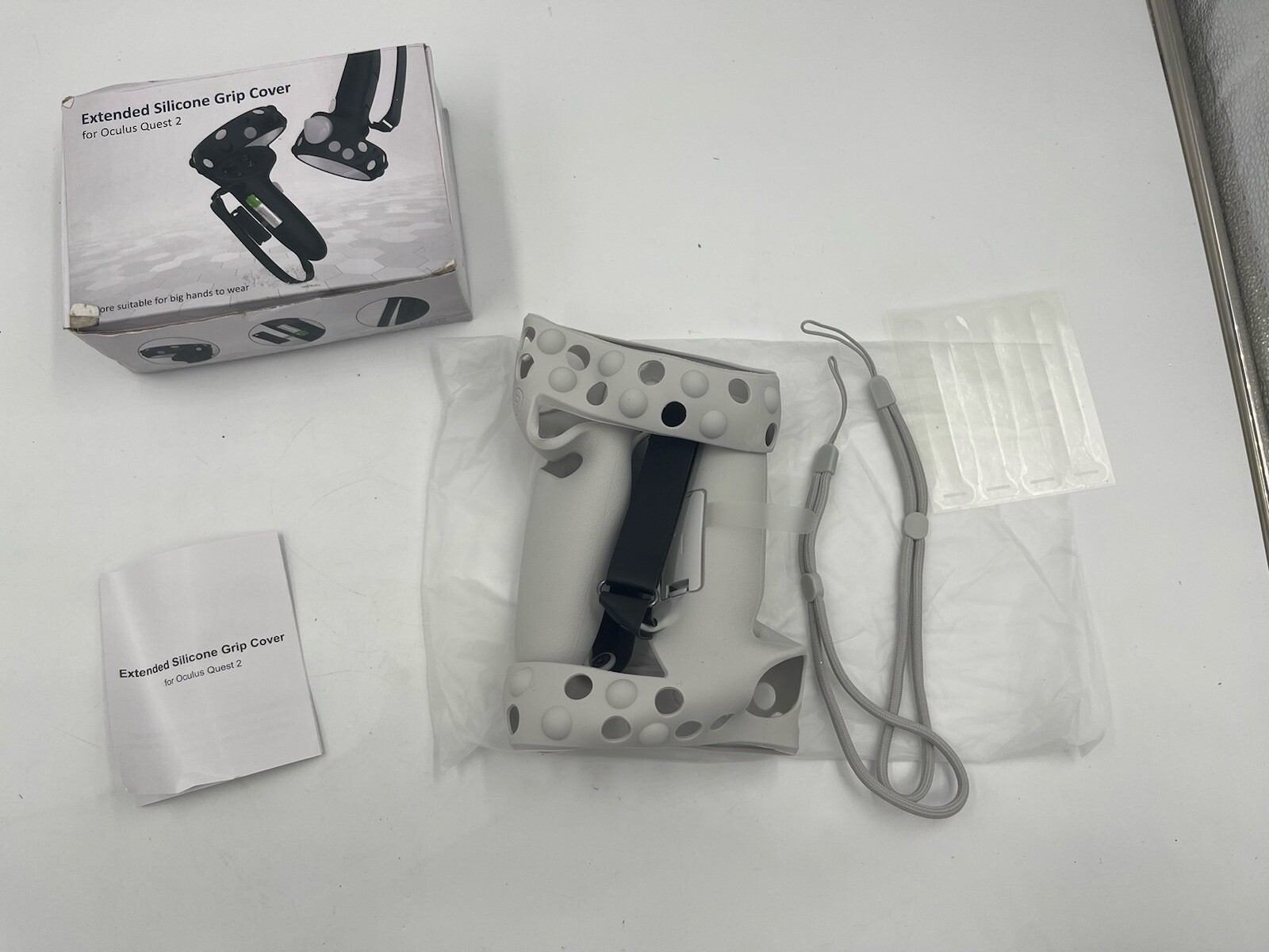 NEW Extended Silicone Grip Covers For Oculus Quest 2 Gray