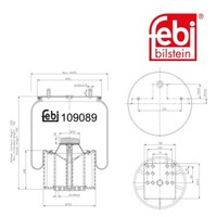 febi bilstein 109089 Luftfederbalg Mit Kunststoffkolben FüR Bergische Achsen