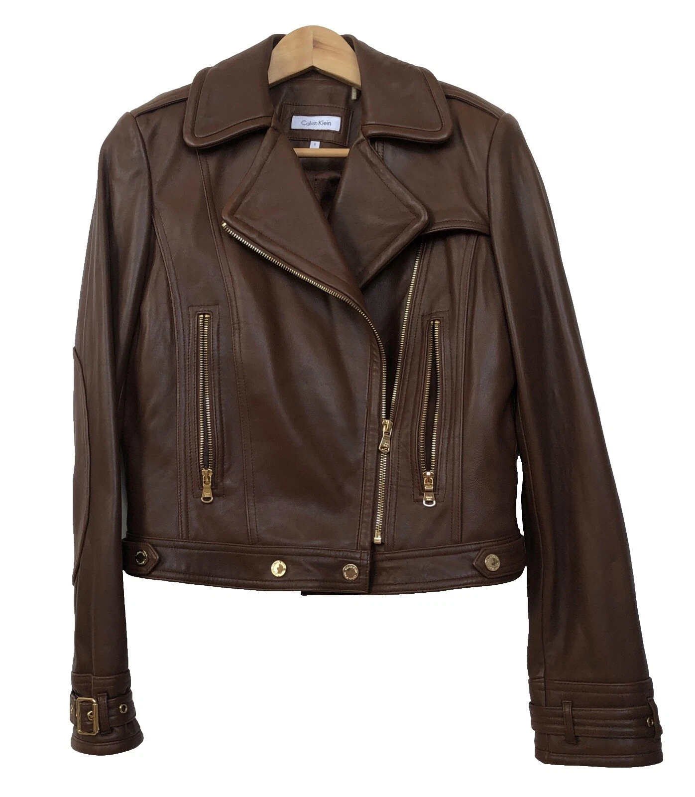 Chaqueta de moto sólido Calvin Klein abrigos, chaquetas y chalecos para Mujeres