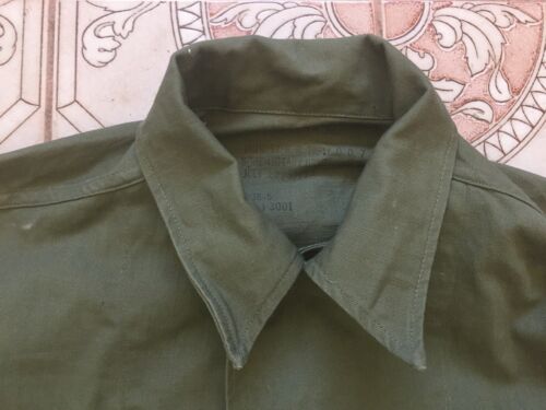 Zweiter Weltkrieg Koreakrieg US-Armee OD Baumwolle H B Twill O D 7 Utility Field Shirt Jacke 42 - Bild 6 von 9