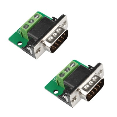 2PCS D-sub DB9 Interface Breakout Board Connector 9 Pin 2 Row Male RS-232 Ser...
