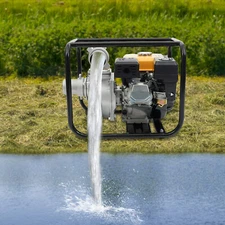 7.5 HP 3 Inch Gas Power Semi-Trash Water Pump High Pressure Garden Irrigation