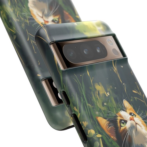 Calico Kitty Cat Grass Field - Phone Ink Cover Case for iPhone, Galaxy, Pixel - 第 151/281 張圖片