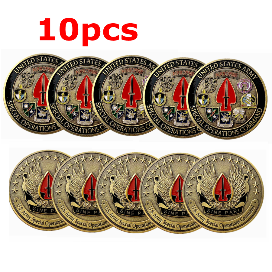 10pc US Military Army Special Operations Command Challenge