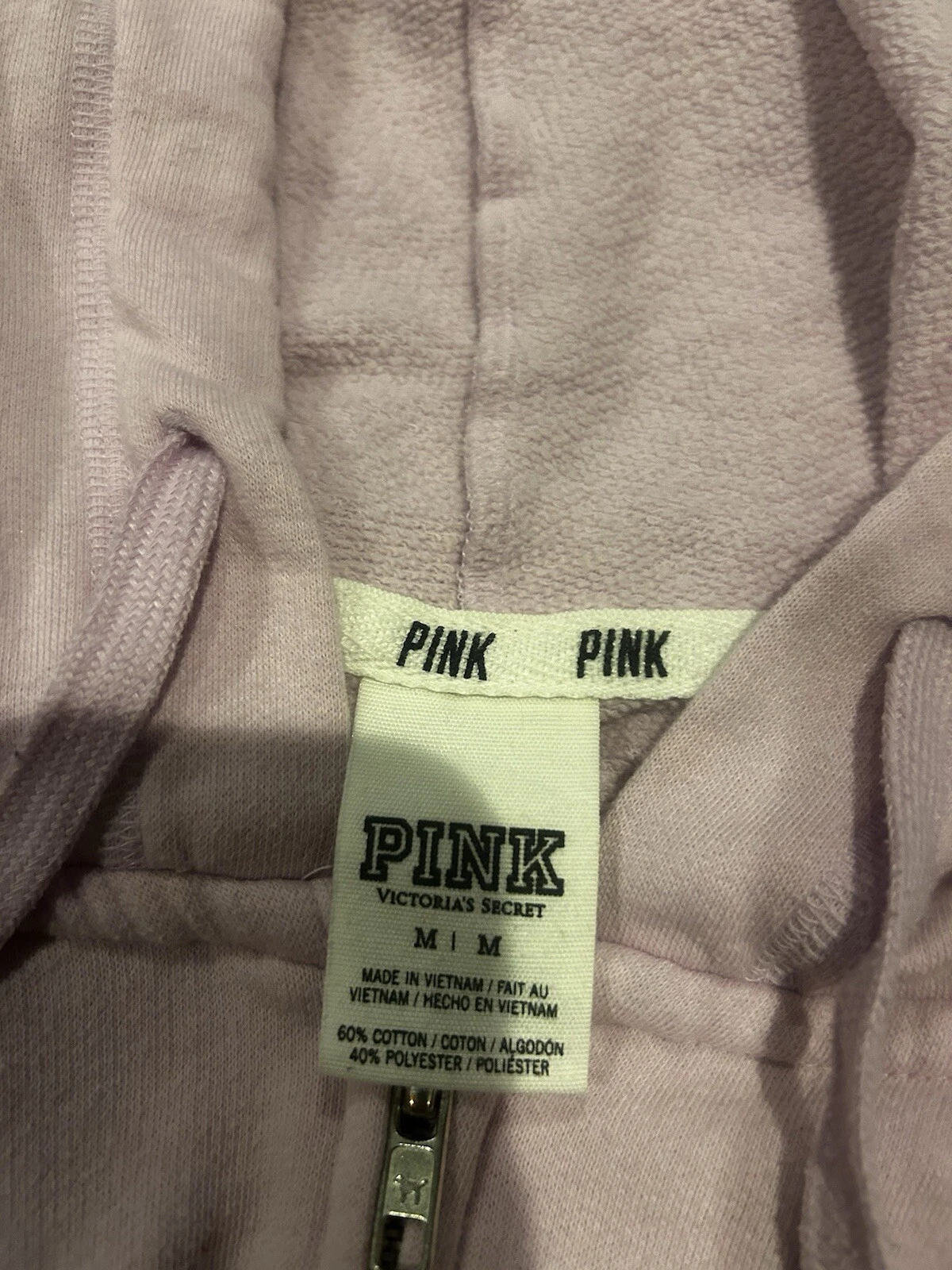 UNDERCOVER Felpa con cappuccio e zip intera Victoria's Secret ROSA Everyday Lounge perfetta taglia media