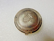 Vintage 1930's Harriet Hubbard Ayer Silverplate Powder Compact w/Mirror