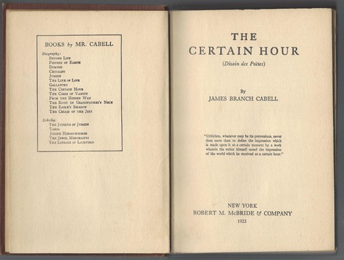 James Branch Cabell 11hb lot LINE LOVE CREAM VANITY STALLION JURGEN PREFACE PAST - Picture 8 of 9