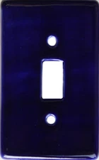 TalaMex Mexican Ceramic Wall Plate Cobalt Blue Single Toggle Switch Plate